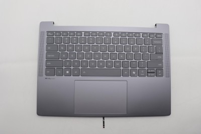 Carcasa superioara cu tastatura palmrest Laptop, Lenovo, IdeaPad Slim 5 14ARP10 Type 83HT, 5CB1Q64059, HQ25202001Z20, iluminata, Luna Grey, layout US foto
