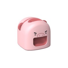 Ma&Egrave;in&Auml; de decojit semin&Egrave;e, flippy, mini deschiz&Auml;tor, model porc, incarcare usb, 9.7x10x8.6 cm,roz