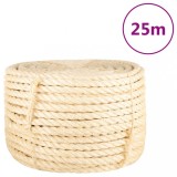 Franghie, 25 m, sisal 100%, 16 mm GartenMobel Dekor, vidaXL