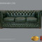 Canapea Chesterfield Basic Lux ,Cloudy Green ,3 locuri,Piele naturala