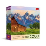 Puzzle trefl 2000 colectia sua vedere a muntilor teton cu poster inclus