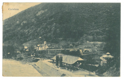 4003 - CACIULATA, Valcea, Panorama, Romania - old postcard - used - 1908 foto