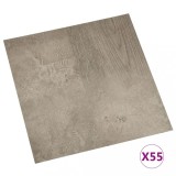 Placi de pardoseala autoadezive, 55 buc., gri, PVC, 5,11 m&sup2;