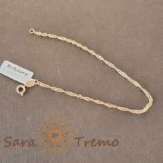 Bratara unisex impletita placata cu aur Buenos Aires - 19 20 cm