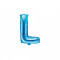 Balon folie metalizata litera L, albastru, 35cm