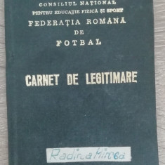 M3 C18 - 1967 - Federatia romana de fotbal - Legitimatie Rapid Bucuresti