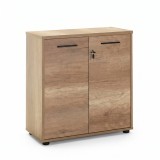 Cumpara ieftin Biblioteca Adore New York, 2 usi cu cheie, 3 rafturi, 76 x 75 x 34 cm