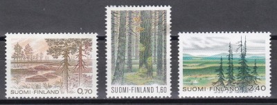 Finlanda 1981,1982,1988 - Parcuri naționale finlandeze, 3 Serii, seria a 2-a cu păta foto