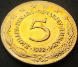 Moneda 5 DINARI / DINARA - RSF YUGOSLAVIA, anul 1972 *cod 156 A, Europa