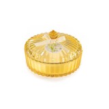 Cumpara ieftin Lumanare parfumata in borcan sticla aroma Frunze Maslin, Lemongrass &Oslash; 13 cm x 9 H