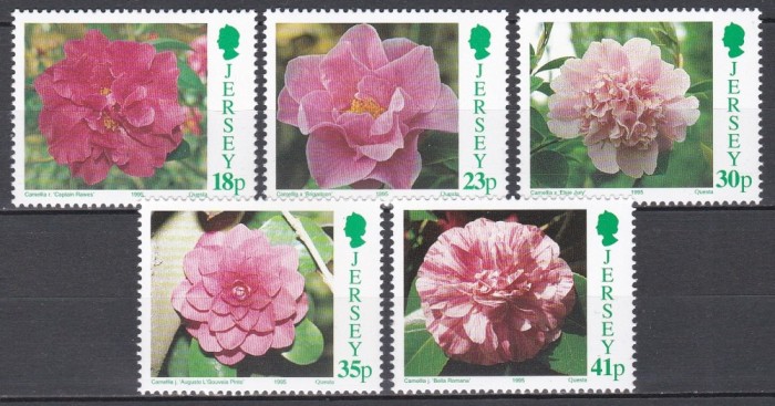 Jersey 1995 - Flori - Congresul Societății Internaționale de Camelii - Rase de Camelii, MNH