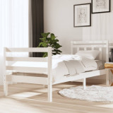 Cadru de pat Single 3FT, alb, 90x190 cm, lemn masiv GartenMobel Dekor, vidaXL