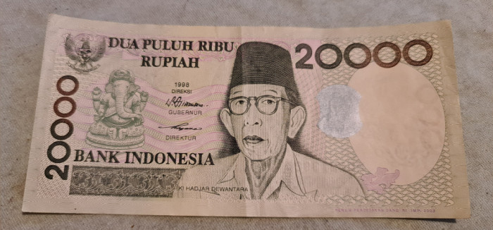 Indonezia - 20000 rupiah 1998.