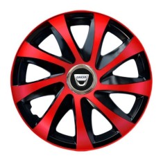 Set 4 capace roti Drift extra red R15 pentru gama Dacia foto