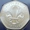 50 pence 2019 Marea Britanie, Scouting Movement, 50 Years of 50p,coincard