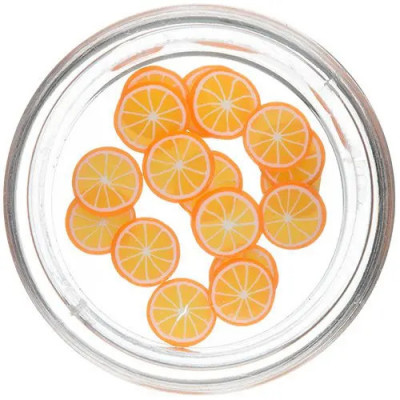 Fructe - felii Fimo Nail Art, portocale foto