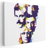Tablou portrete Queen WPAP pop art, multicolor 1388 Tablou canvas pe panza CU RAMA 80x120 cm