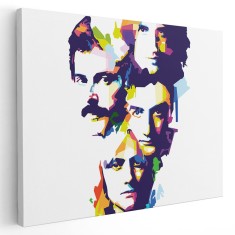 Tablou portrete Queen WPAP pop art, multicolor 1388 Tablou canvas pe panza CU RAMA 20x30 cm
