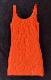 Rochie Mini Modelatoare S M L, Multicolor: Roz, Galben, Orange, Verde, Turcoaz. Rochie de Zi, Club, Plaja. Elastică, Lycra. Fără Maneci.