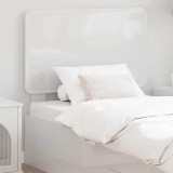 vidaXL Tăblie cap cu headboard Alb Lucios 100 cm Lemn compozit 887917