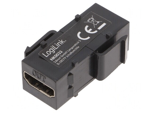 Adaptor Soclu Mamă x2 HDMI x2 Keystone Repeater Aurit