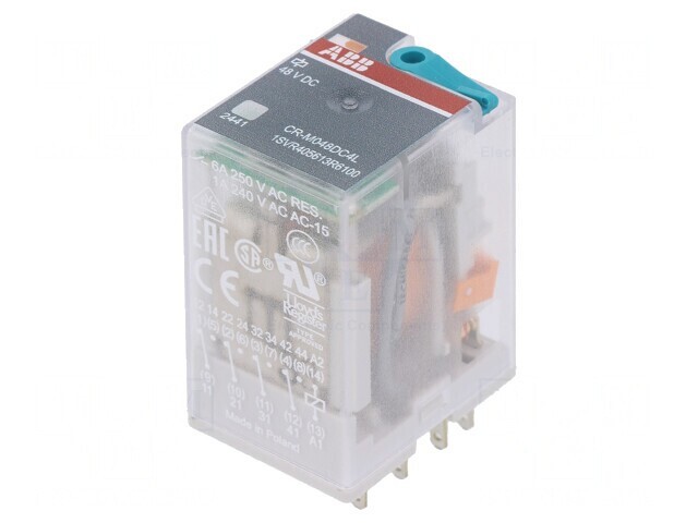 Releu Electromagnetic 4PDT 48VDC 6A