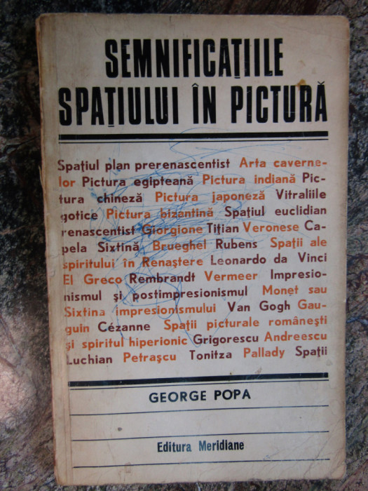 SEMNIFICATIILE SPATIULUI IN PICTURA de GEORGE POPA 1973