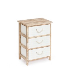 Comoda lemn alb maro Yvette 40x29x58h