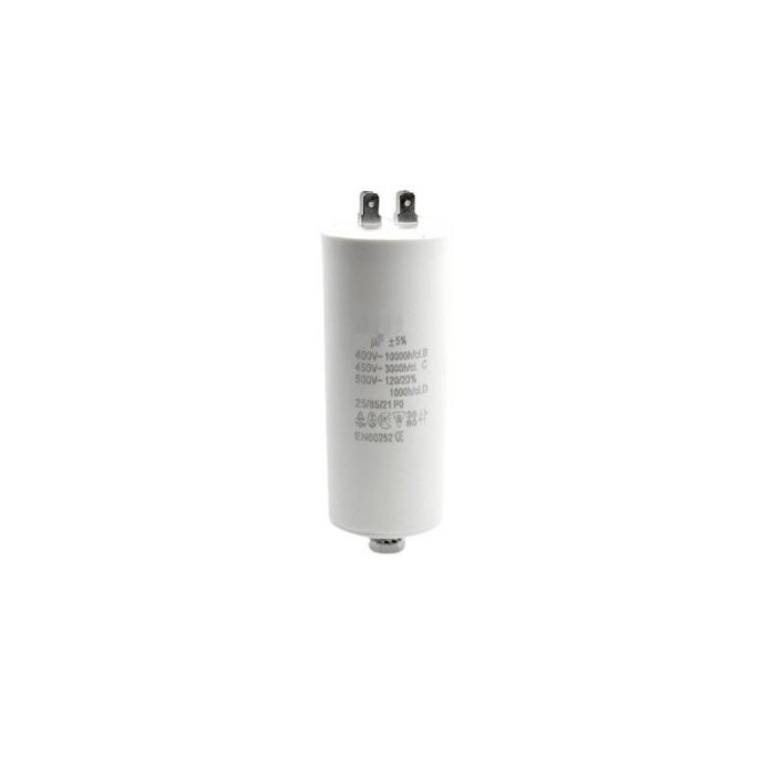 Condensator Pornire Motor elSales ELS-CBB60-P50, Putere 50 uf, Tensiune 450 V, 4 Pini, Forma Cilindru, Alb
