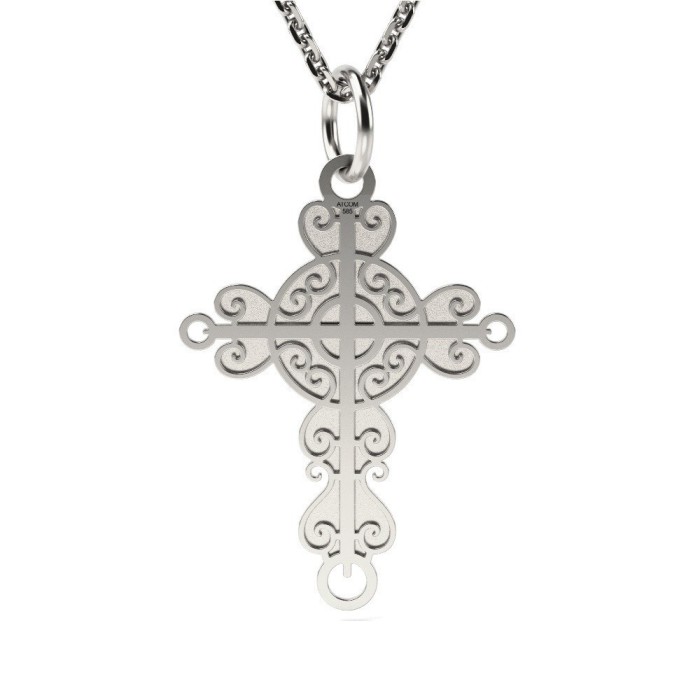 Lantisor cu pandantiv din argint model Cruce crestina