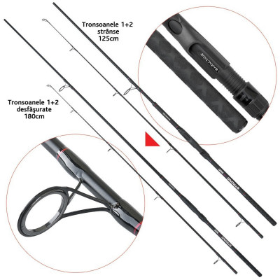 Lanseta fibra de carbon Baracuda Strong Carp 300 foto