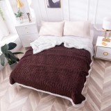 Cumpara ieftin Patura Cocolino cu Blanita, Model Tricotat, Maro - PIT114