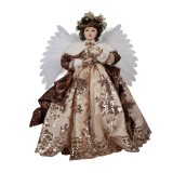 Cumpara ieftin Figurina Inger textil bej alb 50x30x65 cm