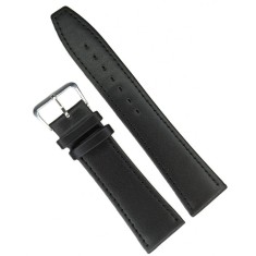 Curea Ceas XXL &ndash; Piele Ecologic? Neagr? &ndash; Dimensiuni 12mm - 24mm