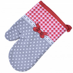 Manusa de bucatarie Grey Dots pentru gratar sau cuptor, 24 x 16 cm