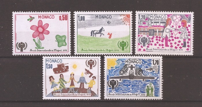 Monaco 1979 - Anul Internațional al Copilului - Picturi de copii, MNH