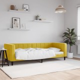 Cumpara ieftin Pat de zi, galben, 80x200 cm, catifea