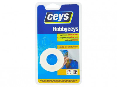 Bandă Ceys Hobbyceys, dublu adezivă, adezivă, 2 m x 15 mm foto