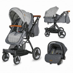 Carucior transformabil 3in1 Coccolle Ambra Urban Grey foto