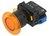Comutator cu LED 22mm, 1 NO led
