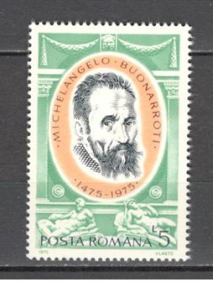 Romania.1975 500 ani nastere Michelangelo-Sculptura ZR.530 foto