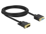 Cablu DVI-A la VGA 2m Delock 86753, Single Link, Negru