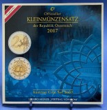 AUSTRIA 2007 - Set monetarie 1 cent-2 euro comemorativ - folder/ BU, Europa