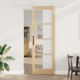 VidaXL Ușă glisantă cu set de hardware &#039;ORKDAL&#039;Lemn Solid &amp; Sticlă