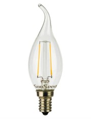 Set 7x Becuri LED tip flacara SUNSEED, filament E14, Alb cald 2700 K - RESIGILAT foto
