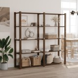 VidaXL Suport depozitare 5 niveluri maro 170x38x170 cm lemn masiv pin