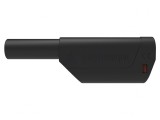 Mufă Banană 4mm 32A Neagră cu Izolație 46mm