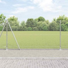 vidaXL &Icirc;ngrădire cu st&acirc;lpi Argintiu 1.2 x 25 m otel acoperit cu PVC 3353802