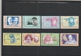 ROMANIA 1985 LP 1148 MARI DESCOPERITORI SI CUTEZATORI SERIE MNH NESTAMPILATA