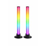Set Bare Luminoase LED RGB Livarno, Sincronizare muzica, telecomanda , 2 bucati